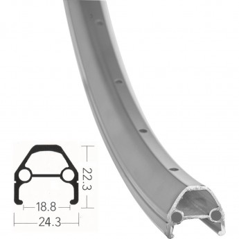 Обод 24" (ЖВМЗ) 36Н двойной, с проточкой, серебристый Обод 24" (ЖВМЗ) 36Н двойной, с проточкой, серебристый