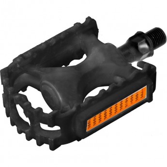 Педали FP-628 Feimin ось 1/2" со светоотражателями, пластиковые чёрные Педали FP-628 Feimin ось 1/2" со светоотражателями, пластиковые чёрные