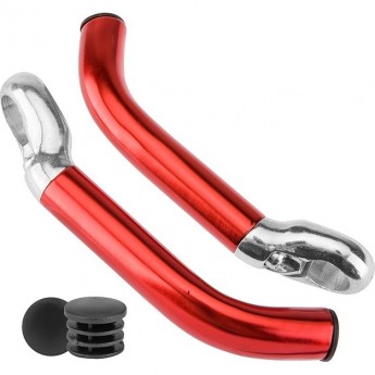 Рога на руль KWL-4, 2 болта, алюминиевые красные Рога на руль KWL-4, 2 болта, алюминиевые красные