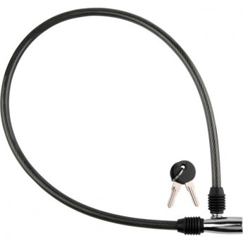 Трос-замок 84302, 10х800мм, чёрно-серебристый Трос-замок 84302, 10х800мм, чёрно-серебристый