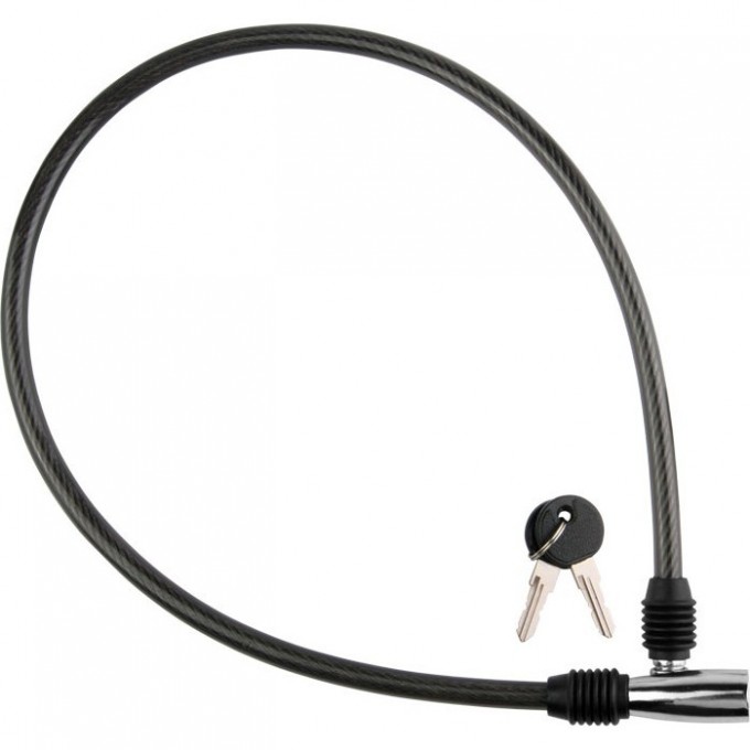 Трос-замок 84302, 10х800мм, чёрно-серебристый 540003