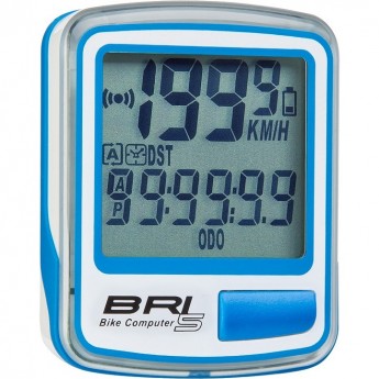 Велокомпьютер STELS BRI-5 бело-синий Велокомпьютер STELS BRI-5 бело-синий
