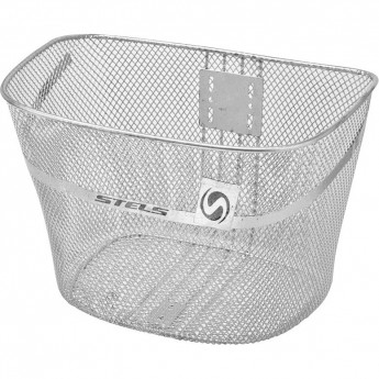 Велокорзина передняя STELS JL-044-4 серебристая Велокорзина передняя STELS JL-044-4 серебристая
