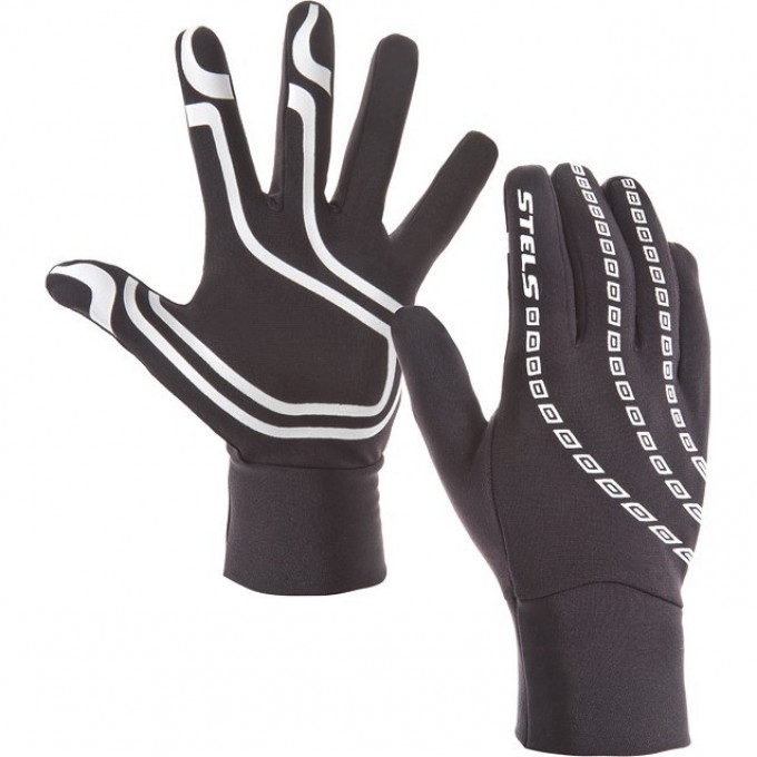 Велоперчатки STELS WCG 43-0078 легкие зимние полноразмерные бело-чёрные p.M 380146